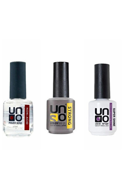 Anıl Gel Polish Uno Kalıcı Oje Set ; Uno Non Acid Praimer 15’ml ; Uno Strong ...