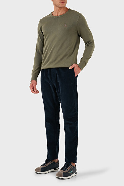Tommy Jeans Pamuklu Slim Fit Normal Bel Düz Paça Kadife Pantolon Erkek PANTOLON DM0DM21997 C1G