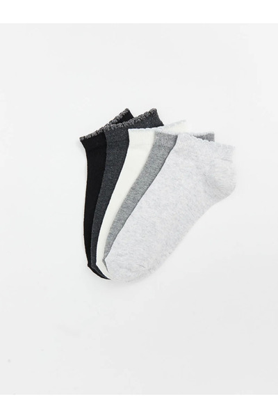LC Waikiki Women's Plain Booties Socks 5-Pack