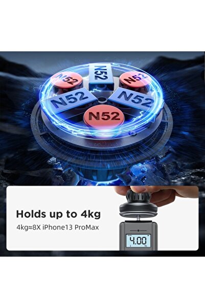 Joyroom JR-ZS356 Magnetic phone holder magnetic for cockpit dashboard Stand 360 Degrees- Dark Gray