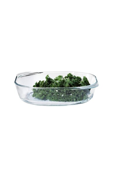 IKEA FÖLJSAM Oven dish, clear glass, 24.5 x 24.5 cm