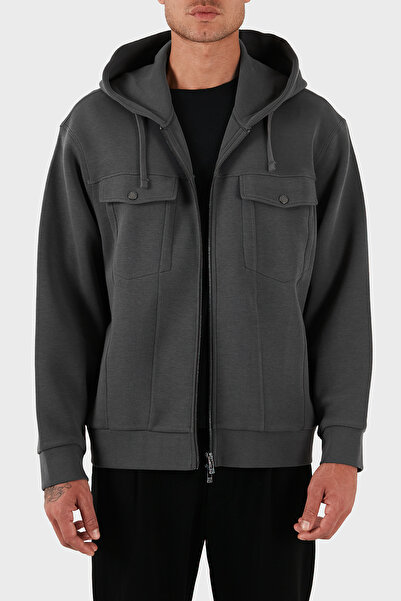 Armani Exchange Stretch Cotton Relaxed Fit Hooded Sweat Men's Sweat Xm000967 Af16222 U8107