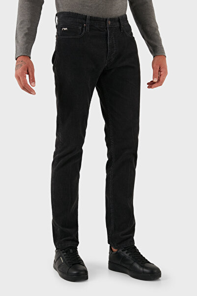 Emporio Armani Pamuklu Slim Fit Normal Bel Düz Paça Kadife Pantolon Erkek PANTOLON EM000668 AF19527