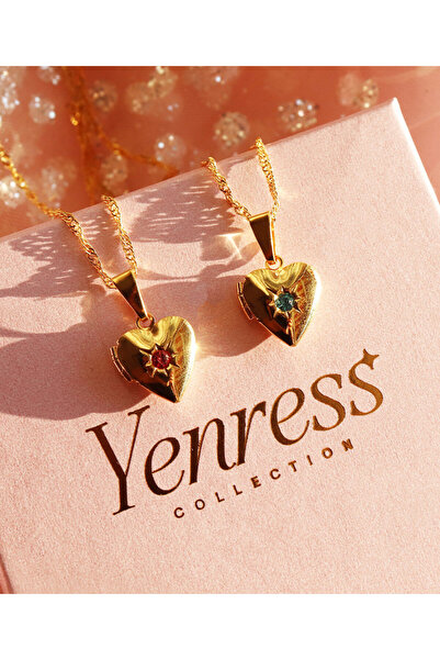 Yenress Collection Kalp Kapaklı Kolye Arkadaşlık Kolyesi