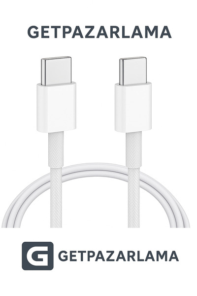 GETPAZARLAMA 60W Destekli Iphone Samsung Xiaomi Uyumlu Type C To Type C Hızlı...