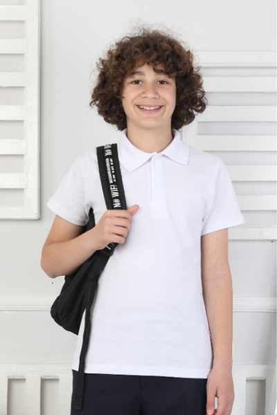 MODANINO Σετ 2 μπλουζών για αγόρια 100% βαμβάκι σχολικό στυλ 5-13 ετών 12277