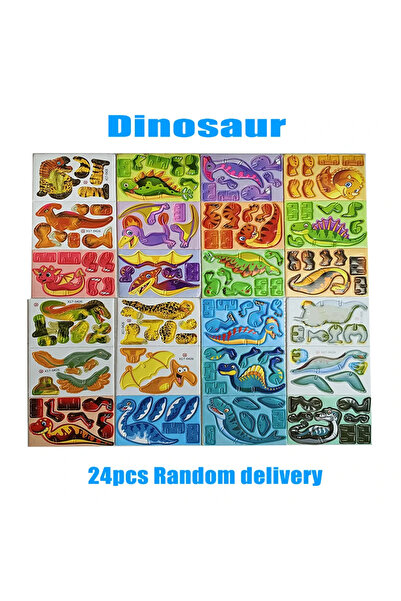 Choice4 Dinosaur 24pcs 12-24pcs/bag 3D Animals Foam Puzzle Educational Toys for Kids Birthday Party Favor Gu