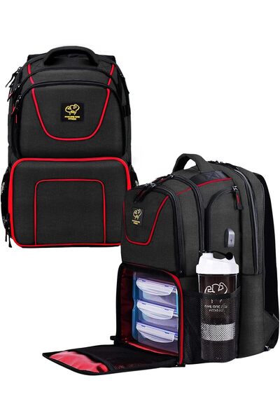 Al Rayyan Sports حقيبة ظهر معزولة لتحضير الوجبات 519 مع حجرة للكمبيوتر المحمو...