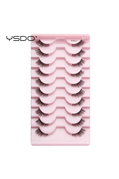 choice2 10 أزواج Y1011 YSDO 5/10 أزواج من الرموش الصناعية الطبيعية الطويلة ثلاثية الأبعاد المصنوعة يدويًا من فرو المنك