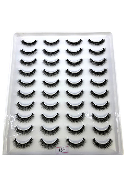 Choice4 20pairs-H99 20 Pairs 3D Faux Mink Lashes Natural False Eyelashes Dramatic Fluffy Soft Wispy Volume C