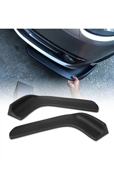 Avex Set de 2 aripioare de curse, extensie bară de tuning din plastic negru