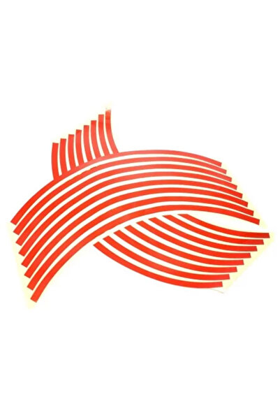 Avex Set 16 inele adezive pentru jante, roșu lucios