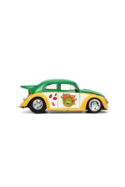JollyMag JADA METAL CAR - NINJA TURTLES 1959 VOLKSWAGEN DRAG BEETLE 1:24