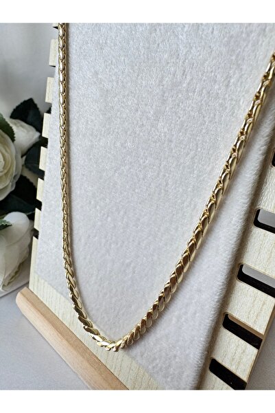 XUPING JEWELRY Xuping Kuyumcu Model 14K Altın Kaplama Arpa Zincir Kolye