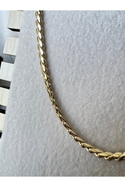 XUPING JEWELRY Xuping Kuyumcu Model 14K Altın Kaplama Arpa Zincir Kolye