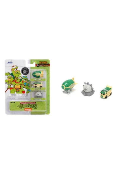 JollyMag JADA SET 3 METAL CARS NINJA TURTLES 4 CM