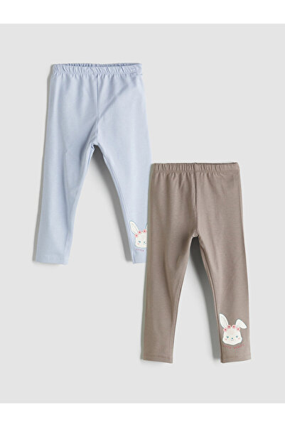 LC Waikiki طقم لباس ضيق للفتيات الصغيرات مكون من قطعتين بخصر مطاطي