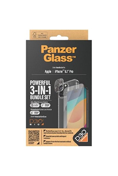 Panzer Glass مجموعة واقي الشاشة + واقي عدسة الكاميرا لهاتف ذكي