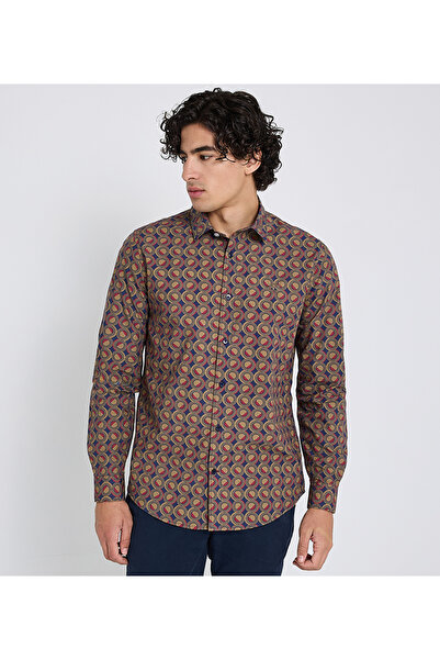 Ben Sherman قميص رجالي بني كاجوال