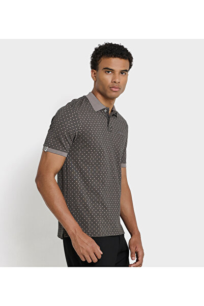 Ben Sherman Men's Gray Pique Polo