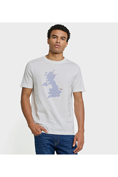 Ben Sherman Men's White Crew Neck Tee