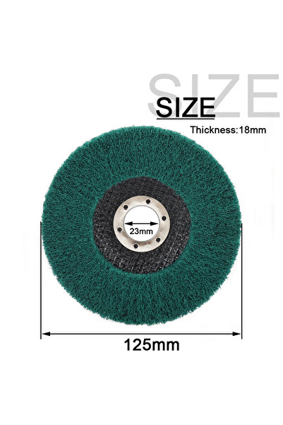 Choice 1pc Green 125mm Nylon Fiber Flap Polishing Wheel Disc 5 Inch Non-Woven...