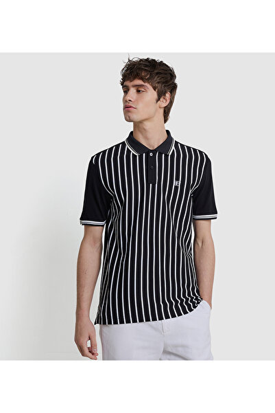 Ben Sherman Men's Black Pique Polo