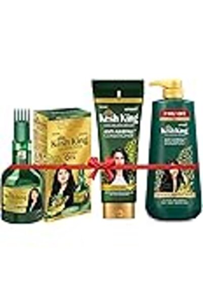 kesh king شامبو مضاد لتساقط الشعر 600 مل + زيت كيش كينج 300 مل + بلسم كيش كينج 200 مل