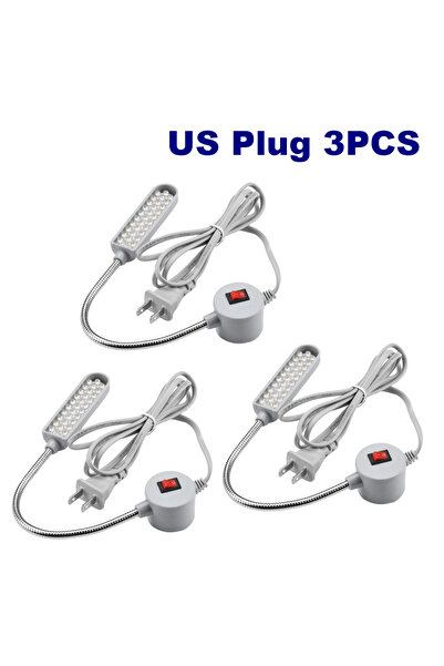 Choice3 AC110V US Plug 3Pcs 30 LED Industrial Sewing Machine Lighting Lamp Cl...
