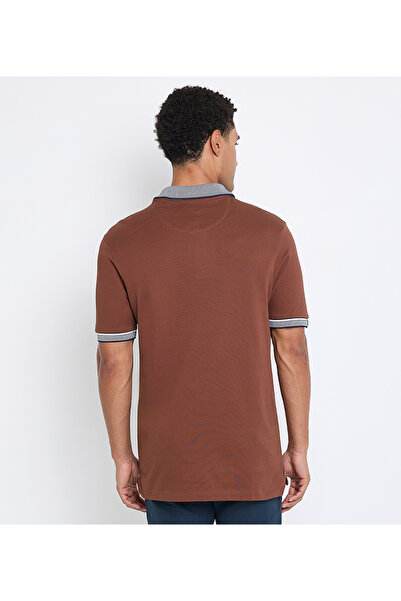 Ben Sherman Men's Brown Pique Polo