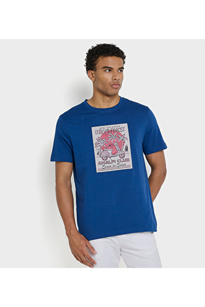 Ben Sherman Men's Blue Crew Neck Tee