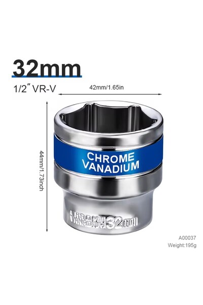 Choice5 مجموعة مفاتيح ربط عميقة للصدمات مقاس 32 مم، 8-32 مم، 1/2 بوصة، مفتاح ...