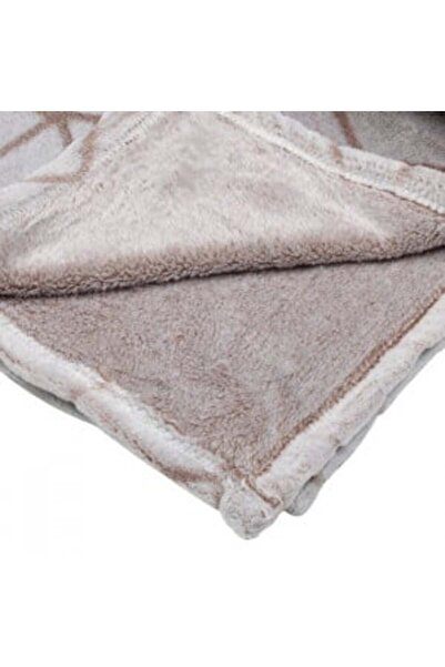 OEM Soft velvety double blanket, size 230 x 210 cm, Beige