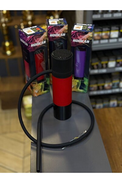 DR KARAM HOOKAH Kırmızı Nargile takımı her yerde taşınabılırsınız arabada,evd...