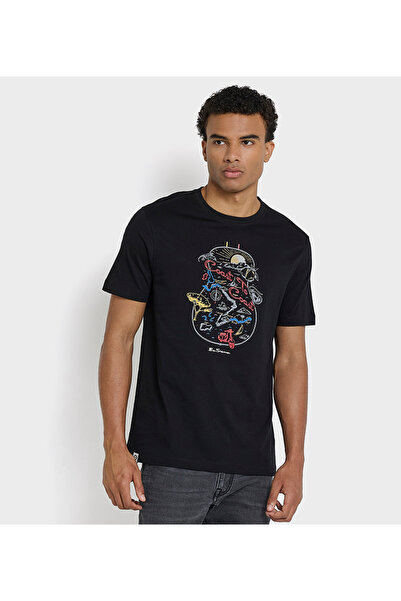 Ben Sherman Men's Black Crew Neck Tee