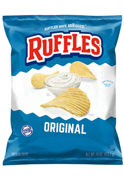 Ruffles Original Potato Chips 15 OZ (425g) - Export x 2 Pcs