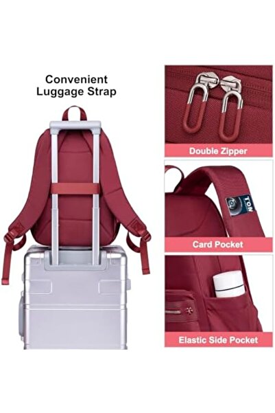 Chantria حقيبة ظهر للكمبيوتر المحمول مقاس 15.6 بوصة للنساء، حقائب ظهر للعمل، مقاومة للماء، أنيقة، كاجوال