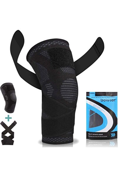 Beister Orteză de compresie pentru genunchi, neopren, neagră, mărimea XL