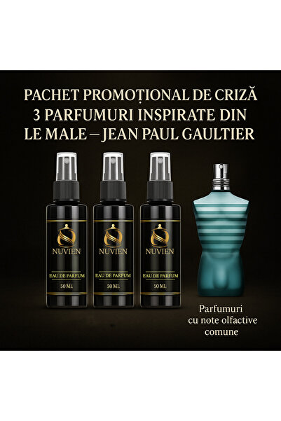 Nuvien Σετ 3 αρωμάτων 50ml – Εμπνευσμένο από τον Le Male J.P.