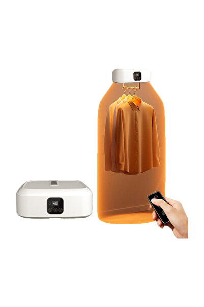 Generic مجفف صغير قابل للطي مع جهاز تحكم عن بعد وحقيبة تجفيف، معقم بالأشعة فوق البنفسجية LED، هادئ للغاية وسريع الجفاف