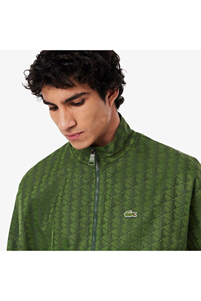 Lacoste Erkek Dik Yaka Monogram Yeşil Ceket
