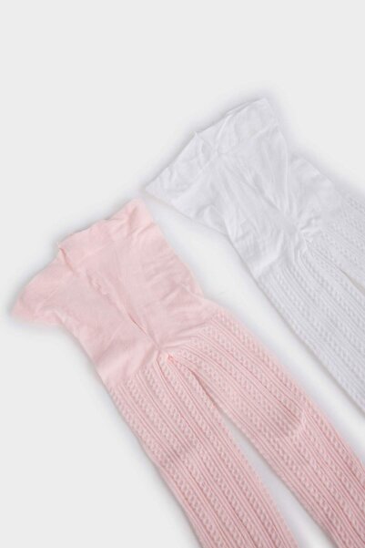 DeFacto Kız Bebek 2'li 60 Denye Külotlu Çorap F6723A5NS