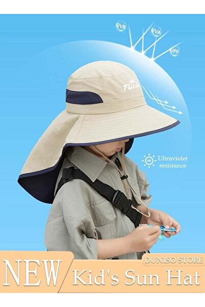 fun zone DUNISO Kids Sun Hat UPF 50+ Sun Visor Hats, Wide Brim Beach Hats wit...