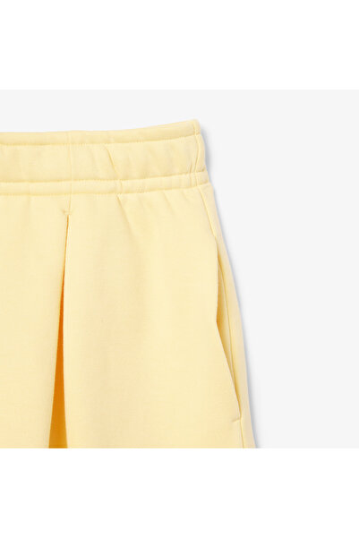 Lacoste Pleated Fleece Kadın Sarı Şort