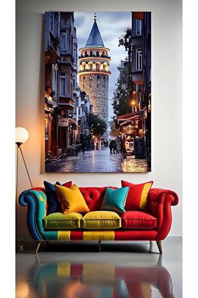 özkacar GALATA KULESİ PORTRE II Ev Duvar Salon Güzellik Salonu Ofis Dükkan Dekarasyon Kanvas Tablo