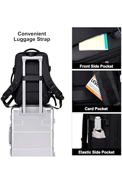 Chantria حقيبة ظهر للسفر للكمبيوتر المحمول للنساء، حقيبة ظهر محمولة مع منفذ شحن USB، مقاس 15.6 بوصة