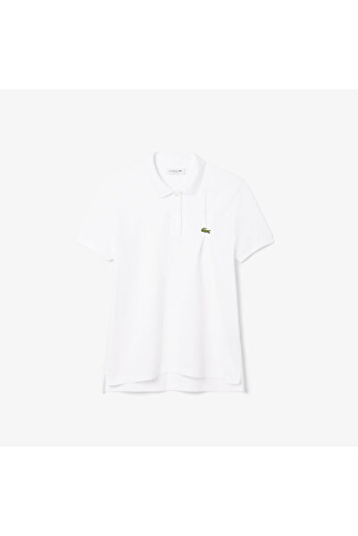 Lacoste Kadın Regular Fit Organik Pamuk Beyaz Polo