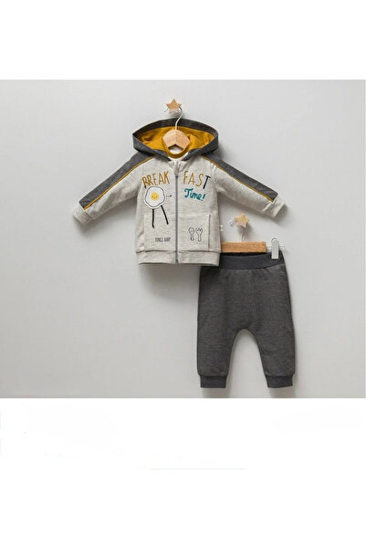 QUEEN KİDS مجموعة كوين كيدز بيبي بوي 4324 باللون الخردلي