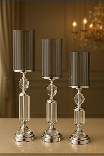 DM HOME 3 LÜ CAM ŞAMDAN & MUMLUK SET