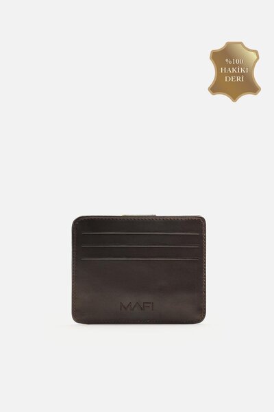 MAFİ Enduro Folding Genuine Leather Strap Card Holder – Id & Driver's License Compartment